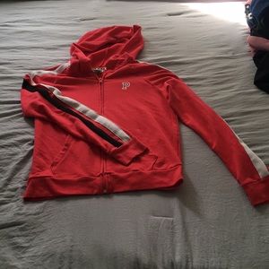 red hoodie